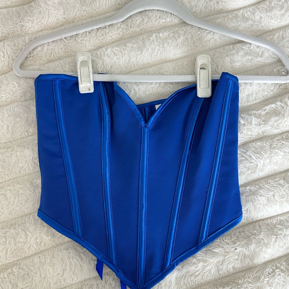 Blue corset top